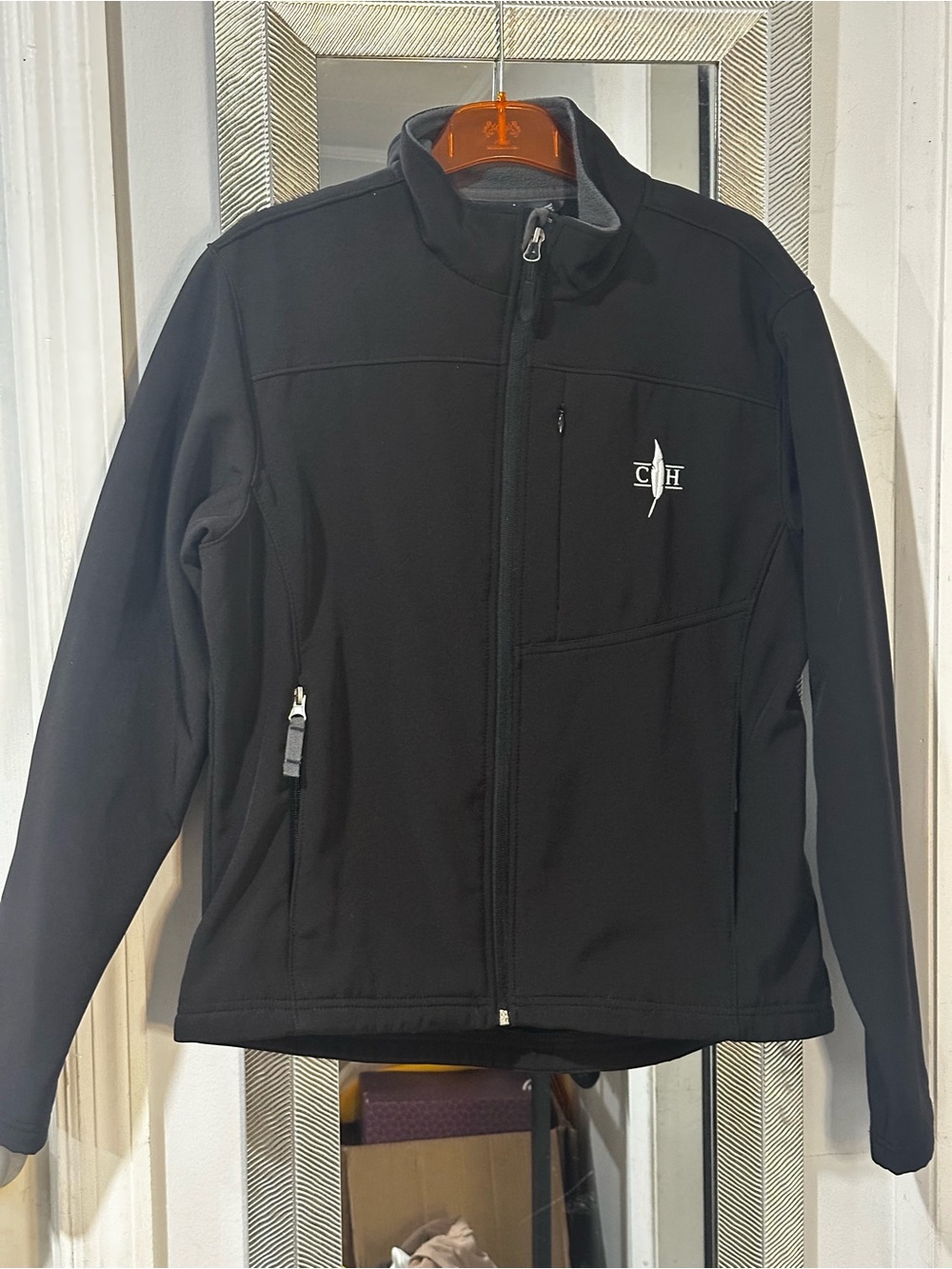 Men's Black Lightweight Jacket with CH Logo
